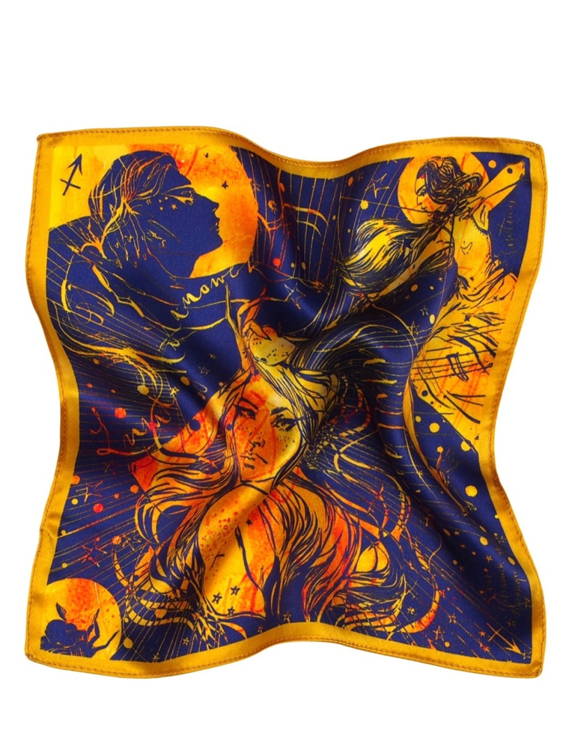 PJ-305 Jedwabna Poszetka Zodiak Strzelec, 30x30cm
